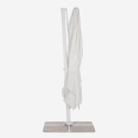 Vierkante aluminium zweefparasol 3 x 3 meter Paradise White Keuze