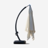 Parasol de jardin déporté 3.5 m carré bras en aluminium Copenaghen Dimensions