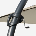 Parasol de jardin déporté 3.5 m carré bras en aluminium Copenaghen Achat