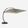 Parasol de jardin déporté 3.5 m carré bras en aluminium Copenaghen Catalogue