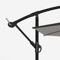 Achthoekige aluminium zweefparasol 3 meter Fan Noir Kosten