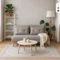 Canapé-lit 2 places style scandinave en tissu Elettra Promotion