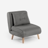 Fauteuil-lit pliant en tissu avec pieds en bois Miriam Offre