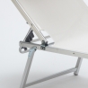 Transat de plage bain de soleil en aluminium avec pare-soleil Nettuno 