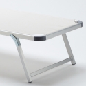 Transat de plage bain de soleil en aluminium avec pare-soleil Nettuno 