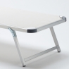 Transat de plage bain de soleil en aluminium avec pare-soleil Nettuno 