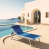 2 bains de soleil de plage et mer en aluminium avec pare-soleil Nettuno Offre