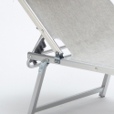 20 transats de plage bains de soleil en aluminium avec pare-soleil Nettuno 