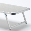 20 transats de plage bains de soleil en aluminium avec pare-soleil Nettuno 