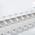 20 transats de plage bains de soleil en aluminium avec pare-soleil Nettuno Promotion