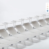 20 transats de plage bains de soleil en aluminium avec pare-soleil Nettuno Promotion