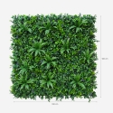 Haie artificielle réaliste panneau 3D jardin 100x100cm Farnuk Réductions