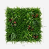 Kunsthaag 3D paneel 100x100 cm met realistische planten Cerrum Kortingen