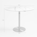 Table de salle à manger ronde style Goblet 120cm effet marbre doré Monika+ Achat