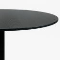 Moderne ronde zwarte Goblet stijl eettafel 120cm Blackwood+ Kortingen