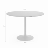 Moderne ronde zwarte Goblet stijl eettafel 120cm Blackwood+ Kosten