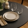 Moderne ronde zwarte Goblet stijl eettafel 120cm Blackwood+ Voorraad