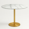 Ronde Goblet tafel 80cm klassieke stijl gouden marmereffect Monika Aanbieding