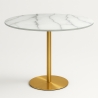 Ronde Goblet tafel 80cm klassieke stijl gouden marmereffect Monika Aanbieding