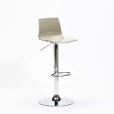 Tabouret de bar et cuisine pied acier chromé réglable en hauteur Grand Soleil Imola 