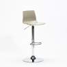 Tabouret de bar et cuisine pied acier chromé réglable en hauteur Grand Soleil Imola 
