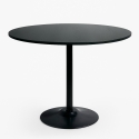Moderne ronde zwarte Goblet stijl eettafel 120cm Blackwood+ Aanbieding