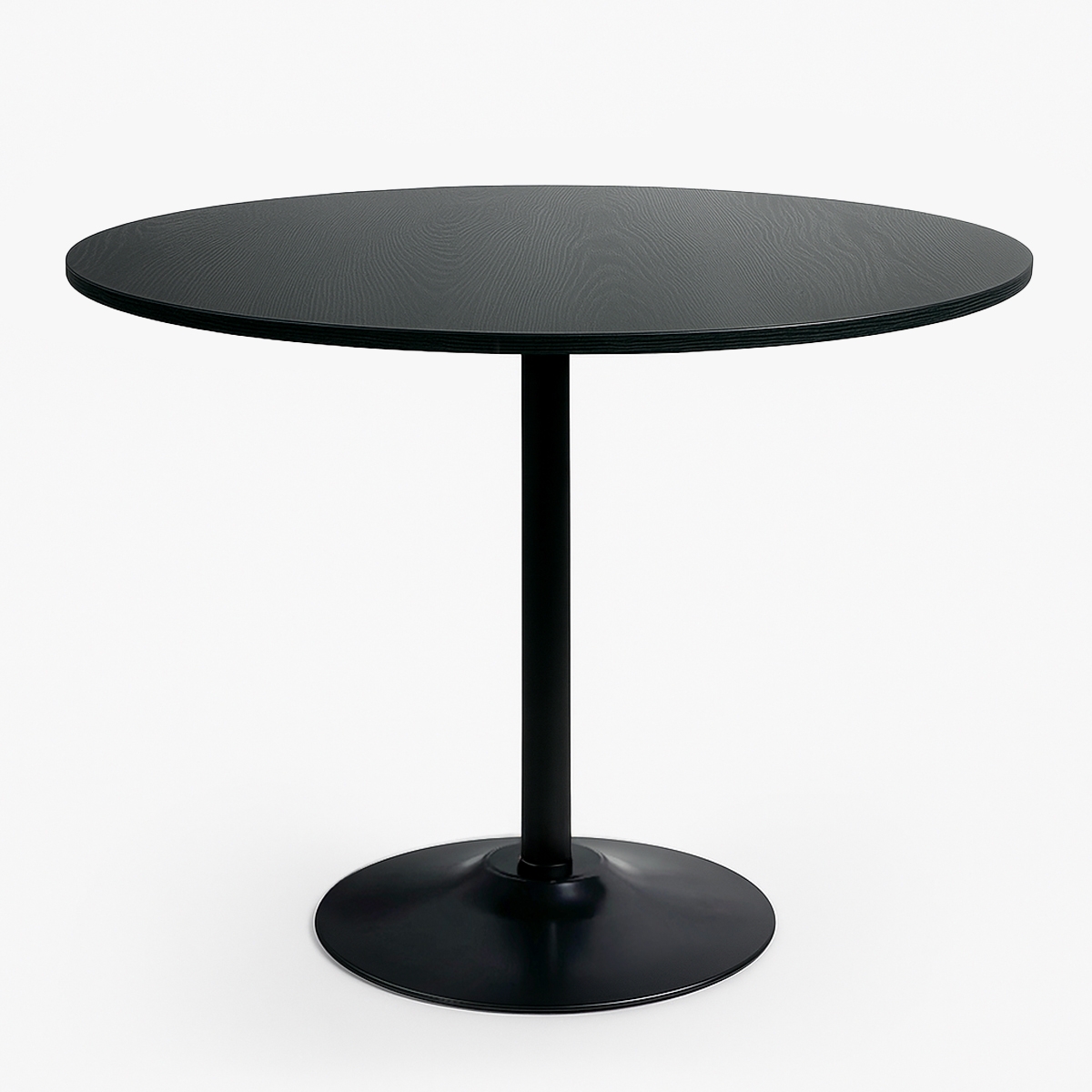 Moderne ronde zwarte Goblet stijl eettafel 120cm Blackwood+ Aanbieding