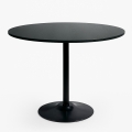 Moderne ronde zwarte Goblet stijl eettafel 120cm Blackwood+ Aanbieding