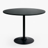 Moderne ronde zwarte Goblet stijl eettafel 120cm Blackwood+ Aanbieding