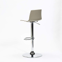 Tabouret de bar et cuisine pied acier chromé réglable en hauteur Grand Soleil Imola 