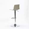 Tabouret de bar et cuisine pied acier chromé réglable en hauteur Grand Soleil Imola 