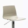 Tabouret de bar et cuisine pied acier chromé réglable en hauteur Grand Soleil Imola 