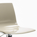 Tabouret de bar et cuisine pied acier chromé réglable en hauteur Grand Soleil Imola 