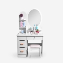 Make-up kaptafel Babette met ovale spiegel en kruk Keuze