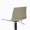Tabouret de bar et cuisine pied acier chromé réglable en hauteur Grand Soleil Imola 