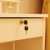 Make-up tafel Clara met spiegel in hartvorm en kruk Afmetingen