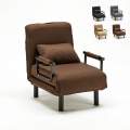 Slaapstoel 1 persoon opklapbare stoffen slaapfauteuil Deborah Aanbieding