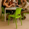 Moderne stapelbare stoelen in polypropyleen voor thuis en horeca Paris Korting
