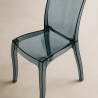 Chaise salle à manger bar transparent empilable Cristal Light polycarbonate Grand Soleil Design Dimensions