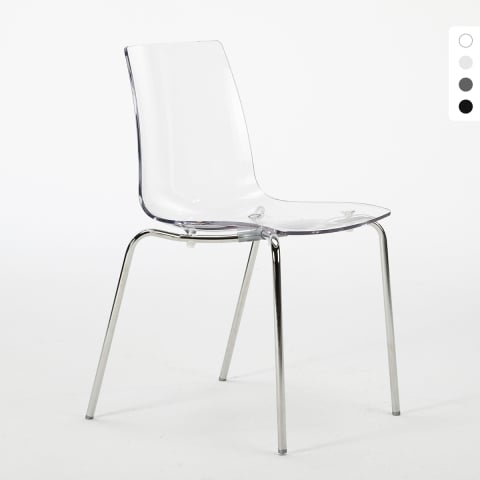 Chaise avec pieds en acier empilable pour bar et cuisine Lollipop Grand Soleil Promotion