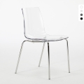 Chaise avec pieds en acier empilable pour bar et cuisine Lollipop Grand Soleil Promotion
