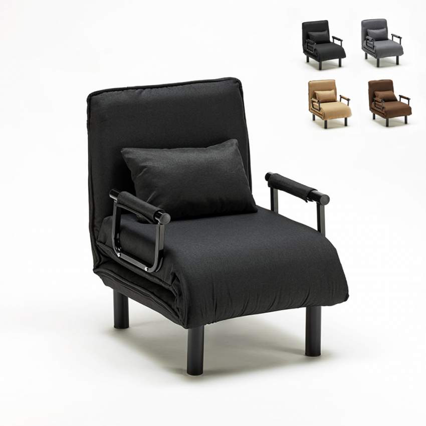 Fauteuil convertible 1 place chauffeuse en tissu Deborah Fauteuil convertible 1 place chauffeuse en tissu Deborah