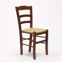 Set 4 stoelen en vierkante tafel 80x80 cm hout Rusty 