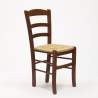Set 4 stoelen en vierkante tafel 80x80 cm hout Rusty 