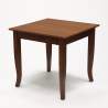 Set 4 stoelen en vierkante tafel 80x80 cm hout Rusty 
