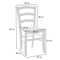 Set 4 stoelen en vierkante tafel 80x80 cm hout Rusty 