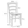 Set 4 stoelen en vierkante tafel 80x80 cm hout Rusty 