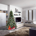 Kunst kerstboom 180 cm versierd met decoraties Bergen Korting
