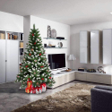 Kunst kerstboom 240 cm versierd met decoraties Oslo Korting