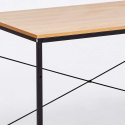 Industrieel bureau 150x60cm van hout en staal Wootop Kortingen
